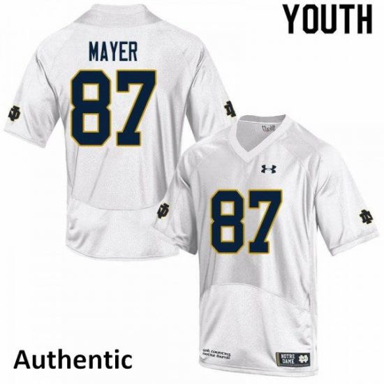 #87 Michael Mayer 2022 Shamrock Series Notre Dame Replica Youth White Jersey 788517-709
