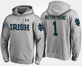 #1 Name and Number Irish No.1 Men Gray Hoodie 317811-592