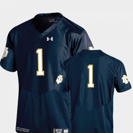 #1 Alumni Football Game Notre Dame Fighting Irish Authentic Performance Under Armour Mens Navy Jersey 153404-745