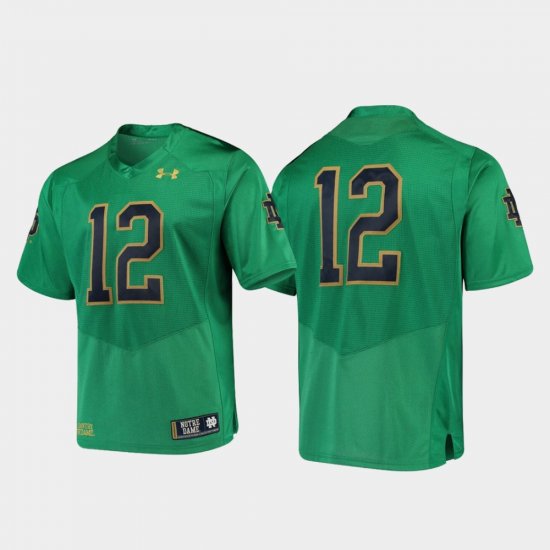 #12 Premier Fighting Irish College Football Under Armour Men\'s Green Jersey 883220-956