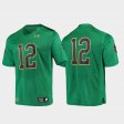 #12 Replica UND Football Under Armour Mens Green Jersey 683991-568