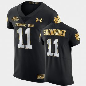 #11 Ben Skowronek Golden Edition University of Notre Dame 2020-21 Authentic Men's Black Jersey 974900-360