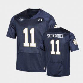 #11 Ben Skowronek Replica Notre Dame Under Armour College Football Playoff Men's Navy Jersey 476718-774