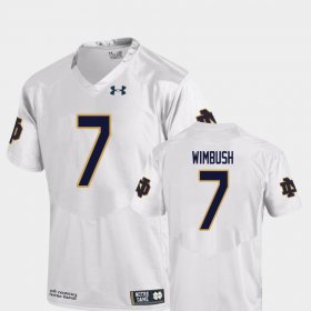 #7 Brandon Wimbush College Football Fighting Irish Replica Men White Jersey 205247-283