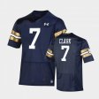 #7 Brendon Clark 2021 Shamrock Series Notre Dame Replica Game Men Navy Jersey 784517-563