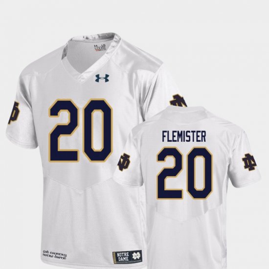 #20 C\'Bo Flemister College Football UND Replica Men White Jersey 987367-146