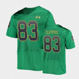 #83 Chase Claypool College Football Fighting Irish Under Armour Replica Mens Green Jersey 704247-834