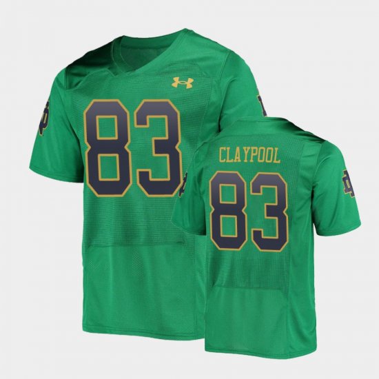 #83 Chase Claypool College Football Fighting Irish Under Armour Replica Mens Green Jersey 704247-834