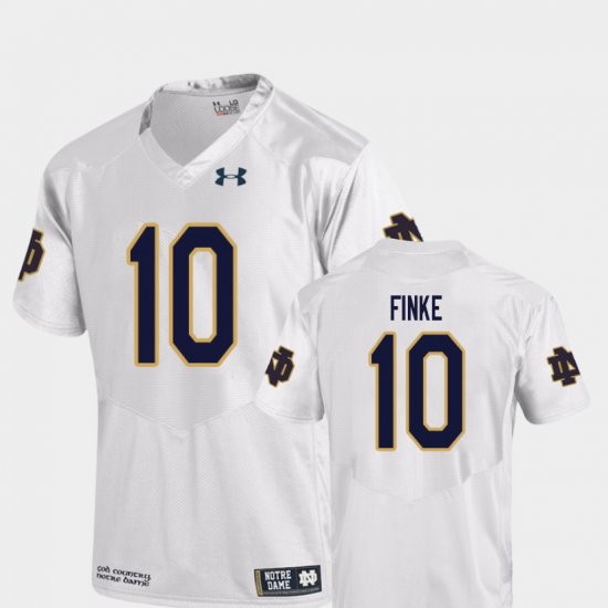 #10 Chris Finke College Football Notre Dame Fighting Irish Replica Mens White Jersey 881001-898