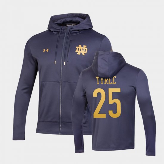#25 Chris Tyree 2022 Shamrock Series Notre Dame Men Navy Hoodie 480881-305