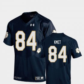 #84 Cole Kmet College Football University of Notre Dame Replica Mens Navy Jersey 747397-259