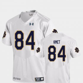 #84 Cole Kmet College Football UND Replica Mens White Jersey 616010-574