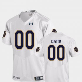 #00 Custom College Football UND Replica Men's White Jersey 130991-462