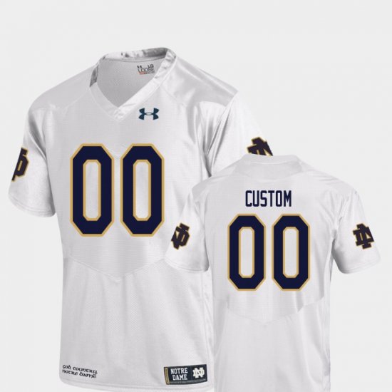 #00 Custom College Football UND Replica Men\'s White Jersey 130991-462