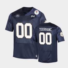 #00 Custom 2021 Rose Bowl Notre Dame Fighting Irish College Football Men Navy Jersey 737656-259