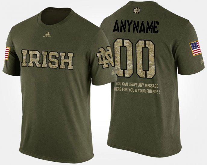 #00 Custom Military Fighting Irish Short Sleeve With Message Men\'s Camo T-Shirt 207488-977