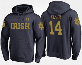 #14 DeShone Kizer Name and Number Notre Dame Mens Navy Hoodie 325076-868