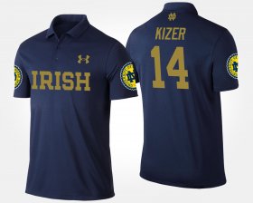 #14 DeShone Kizer Name and Number Notre Dame Men Navy Polo 516067-629