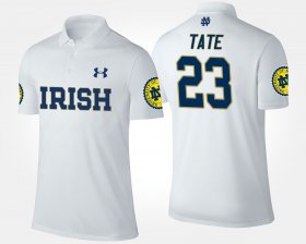 #23 Golden Tate Name and Number Irish Men's White Polo 605320-756