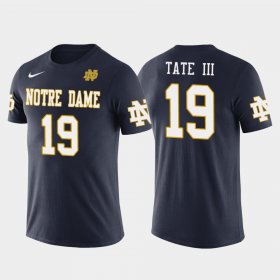 #19 Golden Tate Future Stars University of Notre Dame Football Men Navy T-Shirt 865019-485