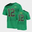 #12 Ian Book College Football Notre Dame Fighting Irish Under Armour Replica Men Green Jersey 459227-824