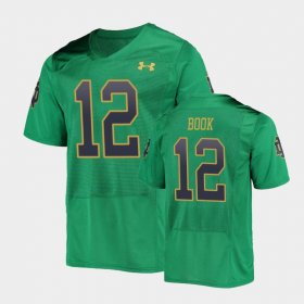 #12 Ian Book College Football Notre Dame Fighting Irish Under Armour Replica Men Green Jersey 459227-824
