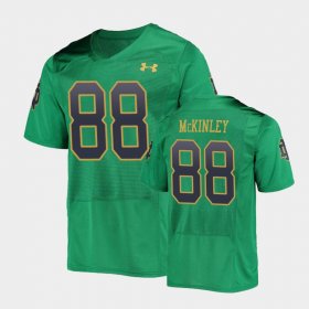 #88 Javon McKinley College Football UND Under Armour Replica Mens Green Jersey 344541-144
