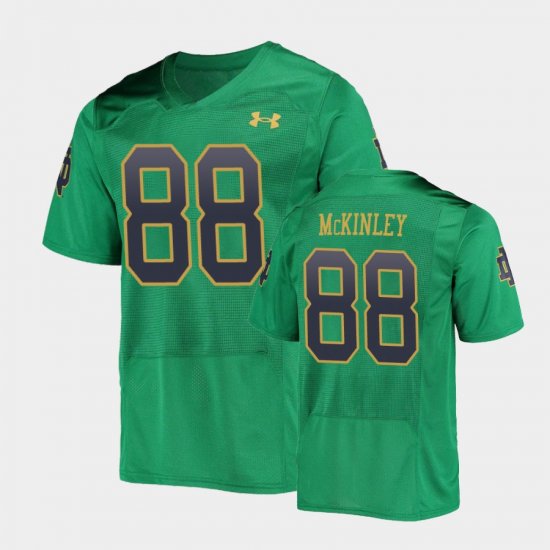 #88 Javon McKinley College Football UND Under Armour Replica Mens Green Jersey 344541-144