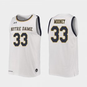 #33 John Mooney Replica University of Notre Dame 2019-20 College Basketball Men White Jersey 442767-479