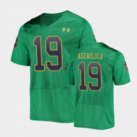 #19 Justin Ademilola College Football Fighting Irish Under Armour Replica Mens Green Jersey 988186-464