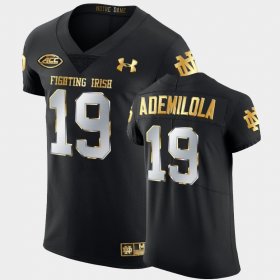 #19 Justin Ademilola Golden Edition Fighting Irish 2020-21 Authentic Men's Black Jersey 987291-742