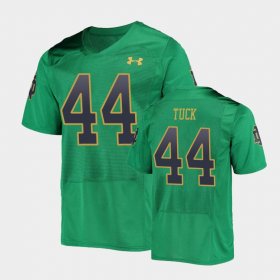 #44 Justin Tuck College Football Notre Dame Under Armour Replica Men's Green Jersey 609204-991