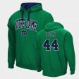 #44 Justin Tuck Arch & Logo 2.0 Fighting Irish Pullover Men Green Hoodie 889761-200