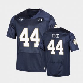 #44 Justin Tuck Replica Notre Dame Under Armour College Football Playoff Mens Navy Jersey 932615-967