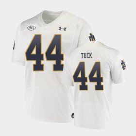 #44 Justin Tuck Replica Notre Dame Under Armour College Football Playoff Men's White Jersey 730646-882