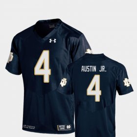 #4 Kevin Austin Jr. College Football Notre Dame Fighting Irish Replica Men's Navy Jersey 304693-910