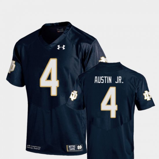 #4 Kevin Austin Jr. College Football Notre Dame Fighting Irish Replica Men\'s Navy Jersey 304693-910