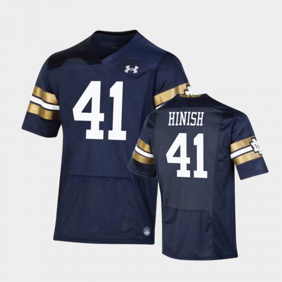 #41 Kurt Hinish 2021 Shamrock Series Fighting Irish Premier Game Men\'s Navy Jersey 779651-346