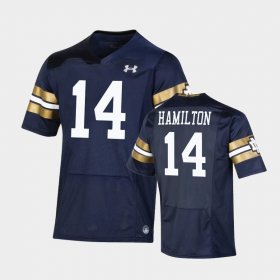 #14 Kyle Hamilton 2021 Shamrock Series Fighting Irish Premier Game Men Navy Jersey 744794-625