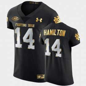 #14 Kyle Hamilton Golden Edition UND 2020-21 Authentic Men's Black Jersey 377722-626