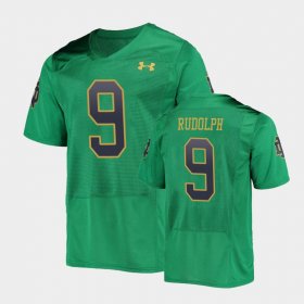 #9 Kyle Rudolph College Football UND Under Armour Replica Men Green Jersey 664154-920
