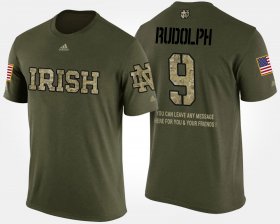 #9 Kyle Rudolph Military Notre Dame Short Sleeve With Message Men Camo T-Shirt 497986-189