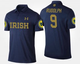 #9 Kyle Rudolph Name and Number Notre Dame Fighting Irish Mens Navy Polo 261642-171