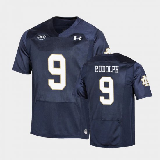 #9 Kyle Rudolph Replica Fighting Irish Under Armour College Football Playoff Men\'s Navy Jersey 740648-285