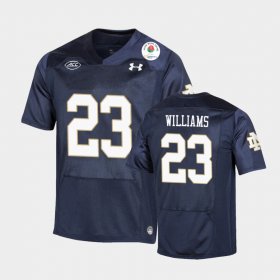 #23 Kyren Williams 2021 Rose Bowl Fighting Irish College Football Men Navy Jersey 173926-856