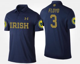 #3 Michael Floyd Name and Number Irish Men Navy Polo 790615-147
