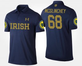 #68 Mike McGlinchey Name and Number Fighting Irish Men Navy Polo 686709-725