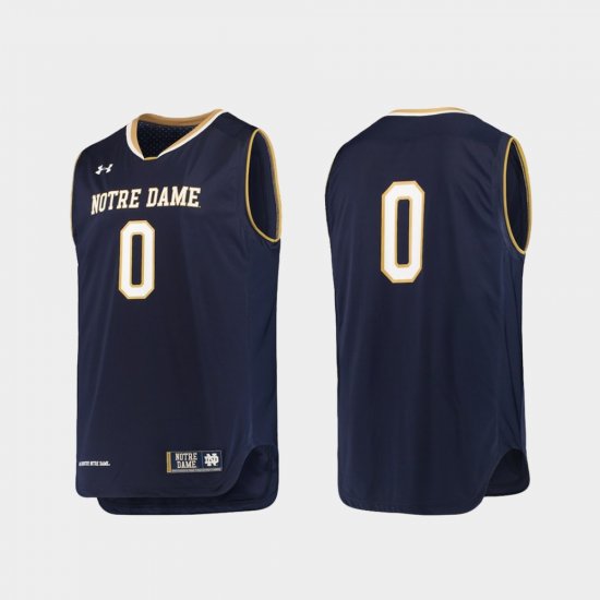 #0 College Basketball Fighting Irish Replica Men Navy Jersey 821674-404