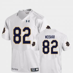#82 Nic Weishar College Football Notre Dame Replica Men White Jersey 741585-231