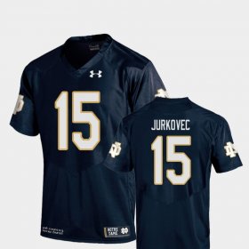 #15 Phil Jurkovec College Football Notre Dame Fighting Irish Replica Men's Navy Jersey 985234-482